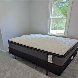 Queen Mattress + Boxspring $150 – Almost New