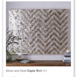 Silver & Gold Capiz Wall Art Painting