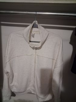 Beige zip- up jacket