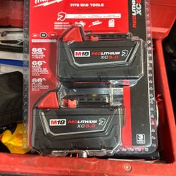 Brand New XC 5.0 (2 Pack) Of Milwaukee Batteries 
