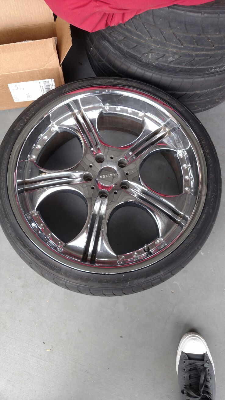 20 Inch chrome KAIZER wheels 5 lug