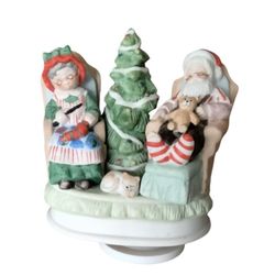 Porcelain Rotating Christmas Music Box 
