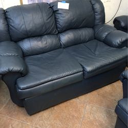 3 Pc Leather Sofa Set
