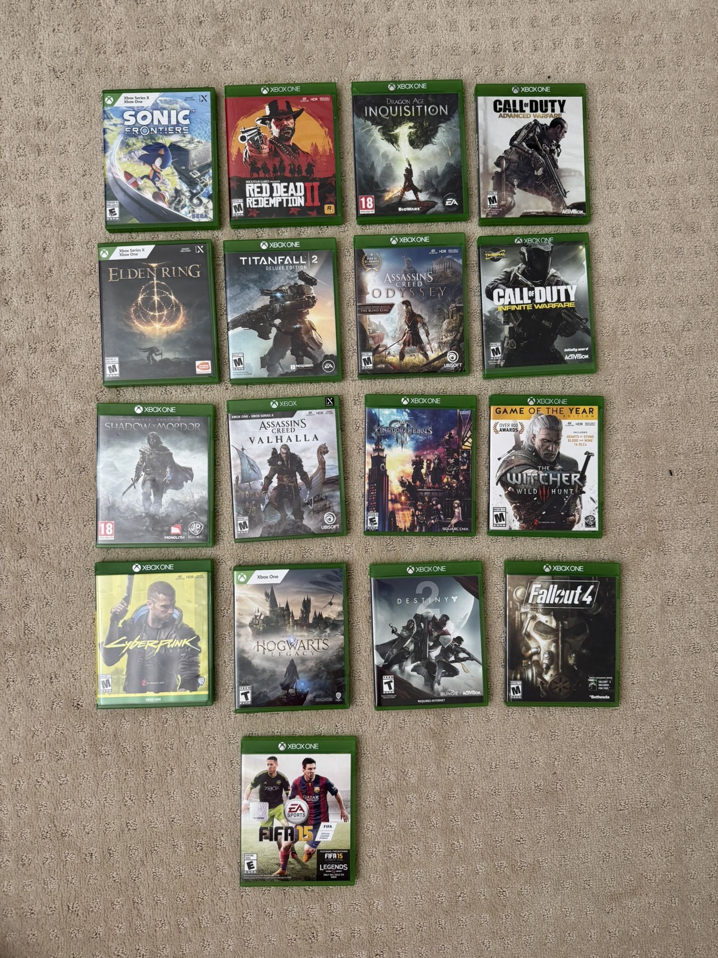 Xbox One Bundle Of Games - Cyberpunk, Elden Ring, Hogwarts, Etc