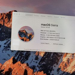 used imac 27" mid 2011 2.7ghz i5 core