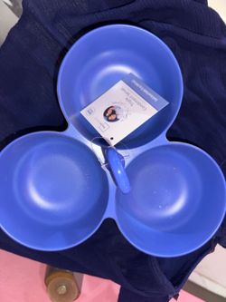 Mainstays Blue White Striped Plastic Bowls