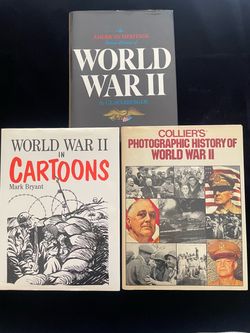 World War II visual history book lot - photography & comics