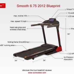 Smooth Fitness SMT-675i Folding Treadmill