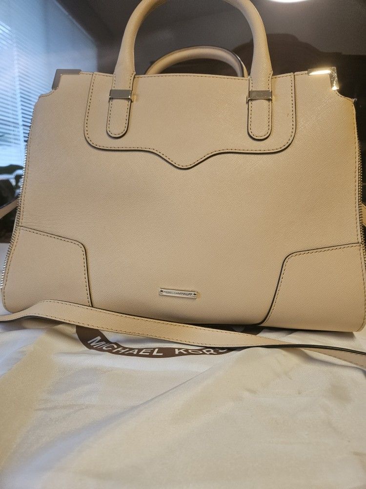 Rebecca Minderkoff Hand Bag Beautiful Condition Beige $25.00 OBO