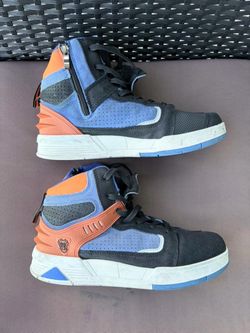 High-Top Sneakers Blue Orange Black