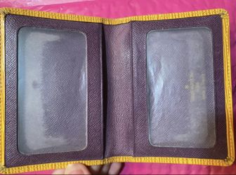 Authentic Louis Vuitton Yellow And Purple Card Holder Wallet for