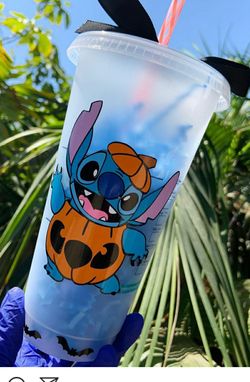 Halloween Stitch reusable starbucks cup