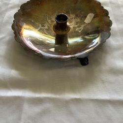 Vintage Candle Holder Silver/brassy Color