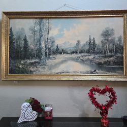 "Lakeside Sentinel" is a signed print by Richard Lorenz -28 1/2" T x  52" W-64th St & Bell