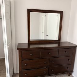 Dresser with mirror
