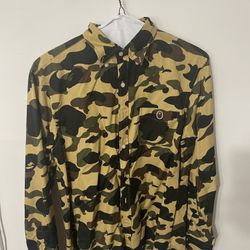 Bathing Ape Bape Camo Shirt Size Large 