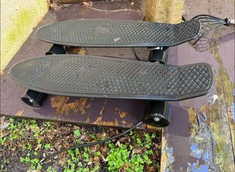 Pair of 22×6 Black Penny-Style Mini Cruisers Skateboards - $19 Each or $35 Pair"