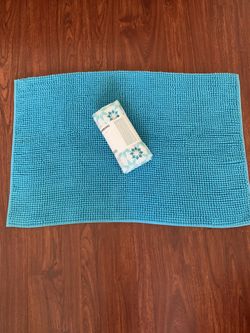 Bath Mat and Shower Curtain