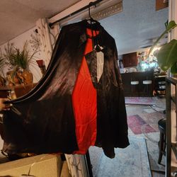 Dracula Black and Red Reversible Vampire Cape