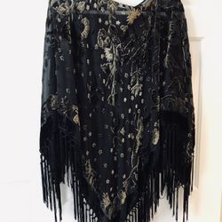 New Sheer cover Up Black with Gold tones for a Wedding guest or evening Party