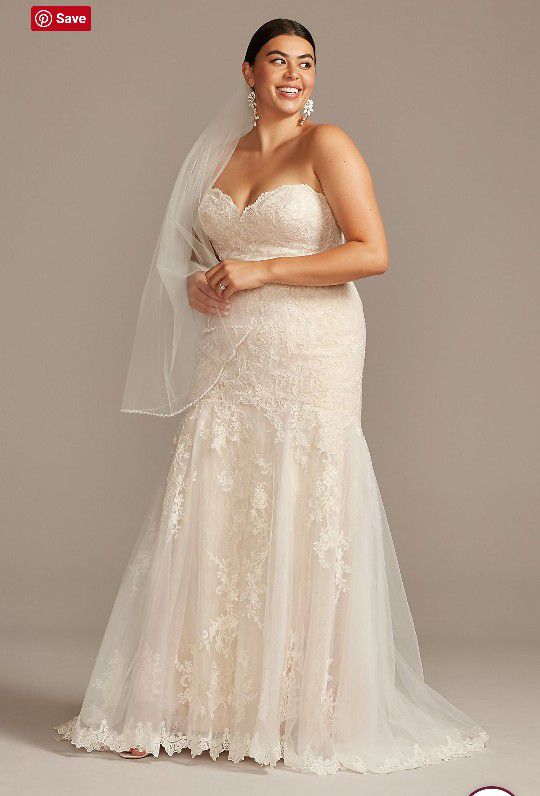 David Bridal Plus Size Wedding Dress Size 26