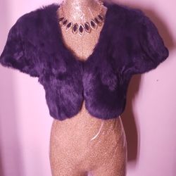 Mink Shrug (Sm. violet/purple)