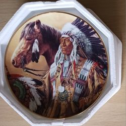"PRIDE OF THE SIOUX" NUMBERED COLLECTOR'S PLATE FOR THE FRANKLIN MINT *READ THE DESCRIPTION*