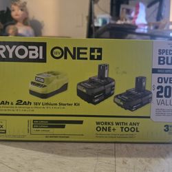 Ryobi 18v one+ battery 3pc set