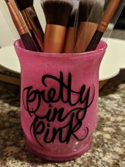 Glitter Makeup brush holder