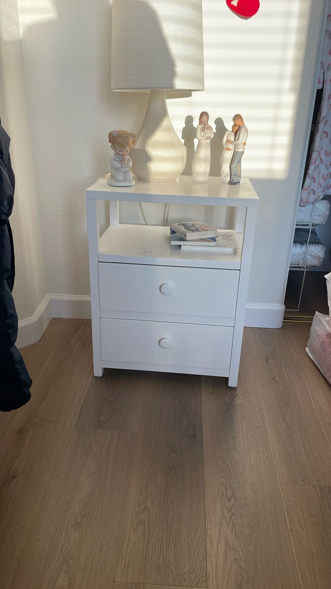 Two White Nightstands