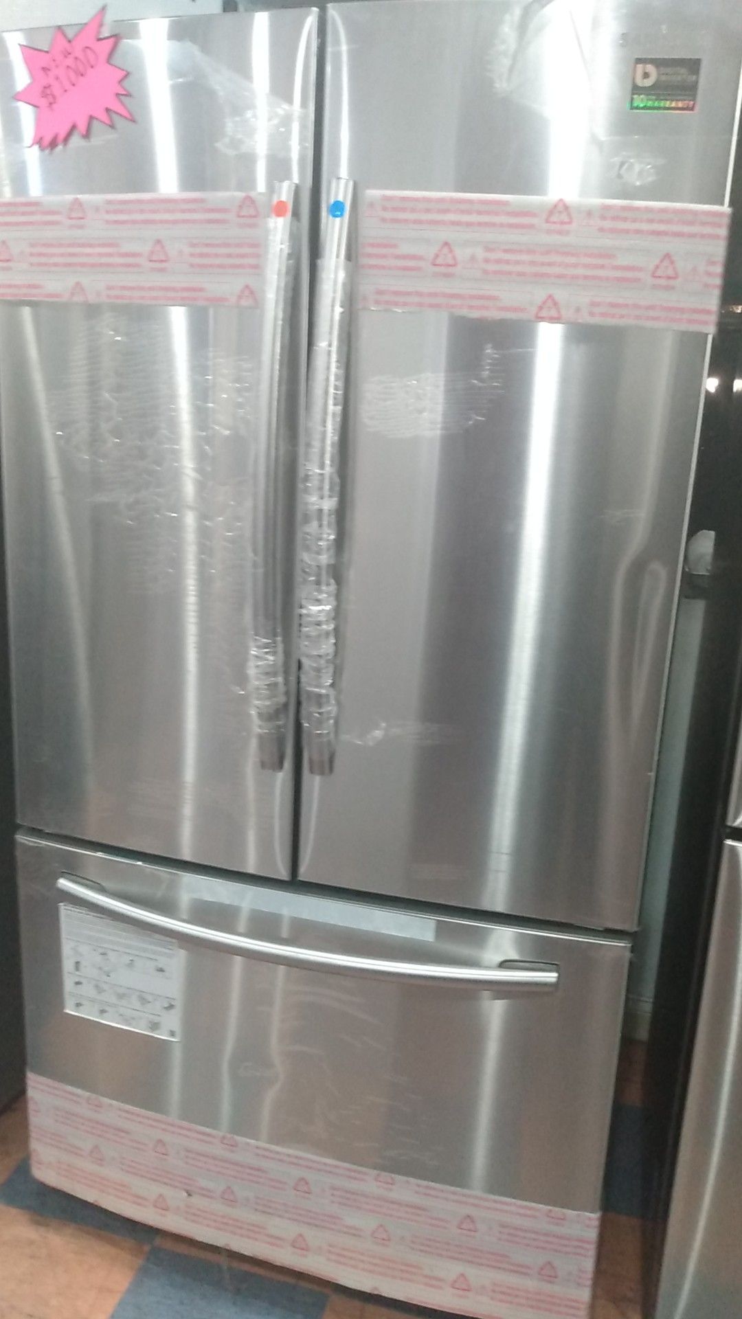 Samsung refrigerador fresh door stainless steel 90 days warranty delivered and installation avalable 1 year free labor$1000