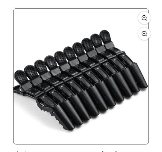 Hair Clips Matte Black 10Pcs Hair Sectioning Clips for Hair Styling Coloring Washing Cutting Professional Non Slip Clips for Women Salon