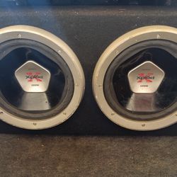 Two 12 In 1000 W Sony Xplod Subs With A Box.