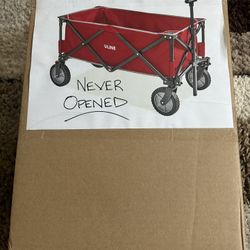 Brand New in A Box Foldable Wagon In Red . Heavy Duty 