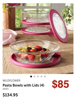 Princess House Pasta Bowls - Set de 4