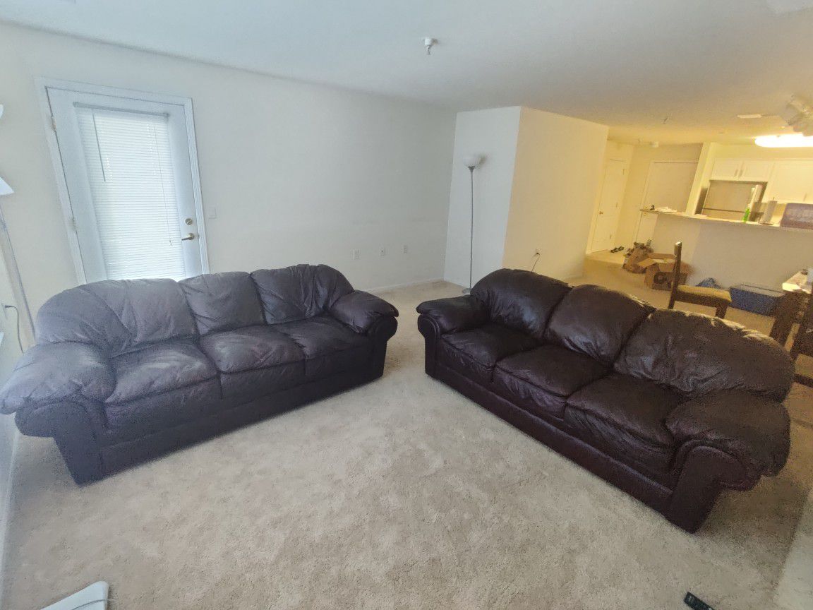 Purple Leather Couches 
