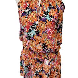 Kenneth Cole Reaction Women's Keyhole Tunic Dress Swim Cover-Up- Size L