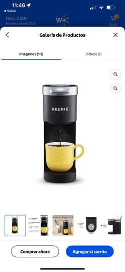 Keurig K-Mini Plus Single Serve K-Cup Pod Coffee Maker, with 6 to 12oz Brew Size, Stores up to 9 K-Cup Pods, Travel Mug Friendly, Matte Black