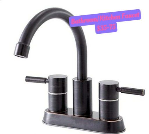  Oil Rubbed 2 Handles 4 Inch Bathroom Faucet (Part number: IK-JLT093H）h