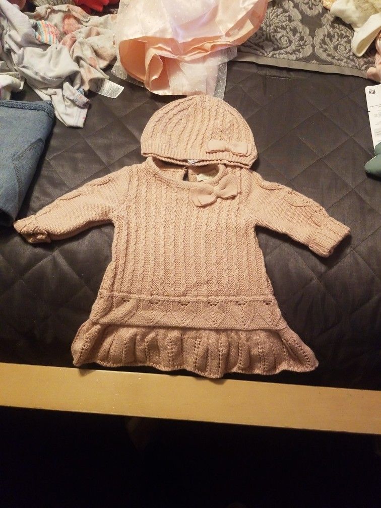 0 To 3 Mos Pink Little Dress Practically New No Tags