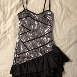 $2 Sequins BEBe Black Dress Size XXS fyi Back Zip Is Broken 