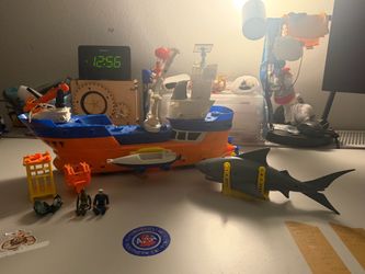 Complete 2007 Matchbox Shark Ship Mega Rig