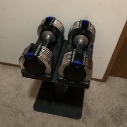 Epic Power Set 100 Adjustable Dumbbells: 10 - 50 Pounds each + Dumbbell Rack