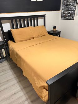 Queen IKEA Bed frame + nightstands