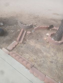 Red Brick Garden Edging Border Pieces