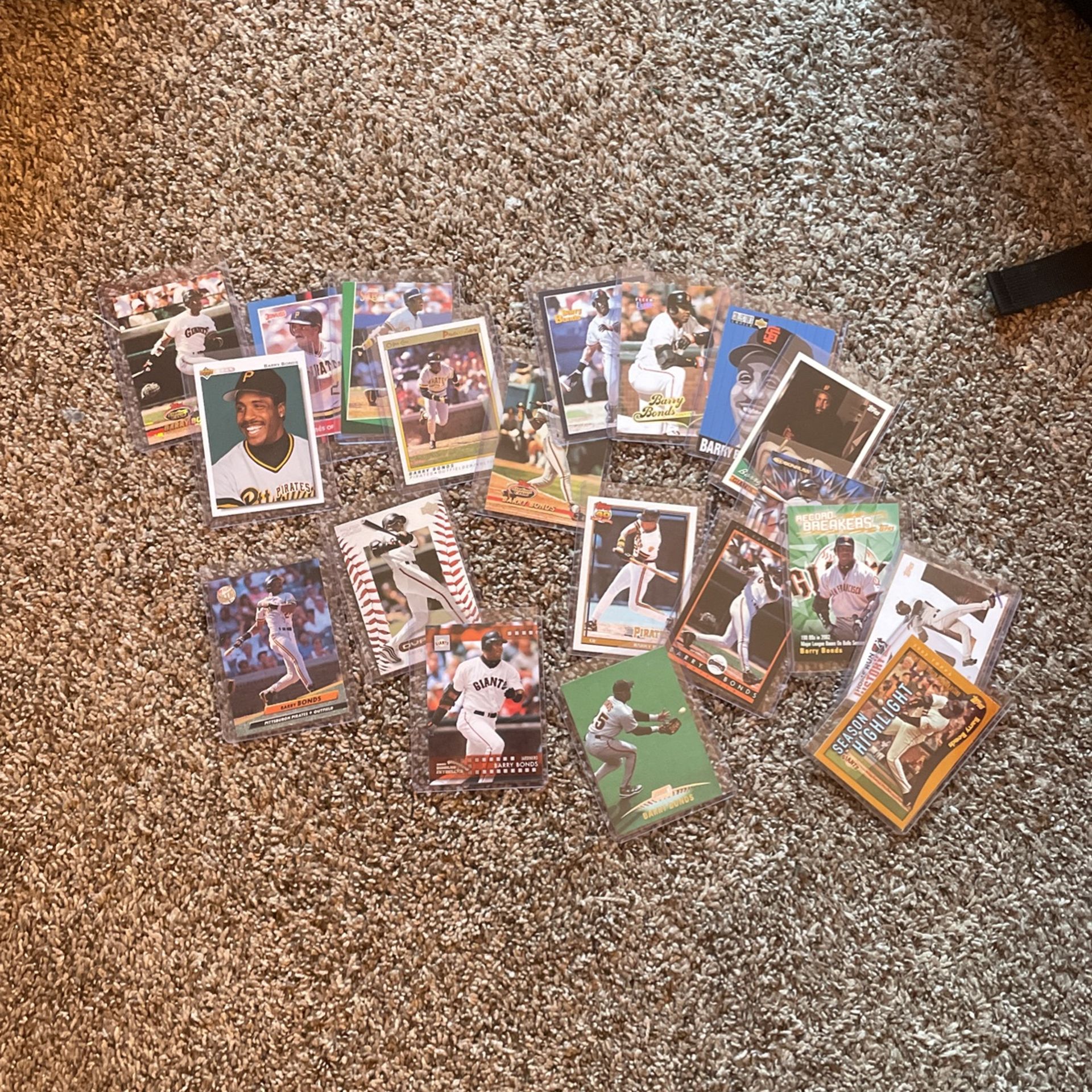 Assortment Of Barry Bonds Cards (Pirates And Giants)