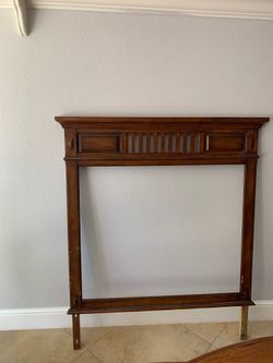 Twin wood headboard