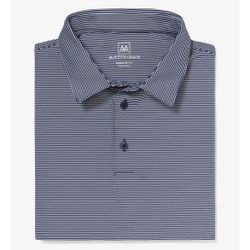 Mizzen+Main Versa Men’s SS Navy Stripped Polo Shirt, XXL Classic