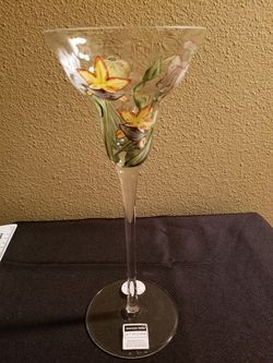 Hand painted candle holder