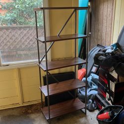 Wooden And Steel Shelve 